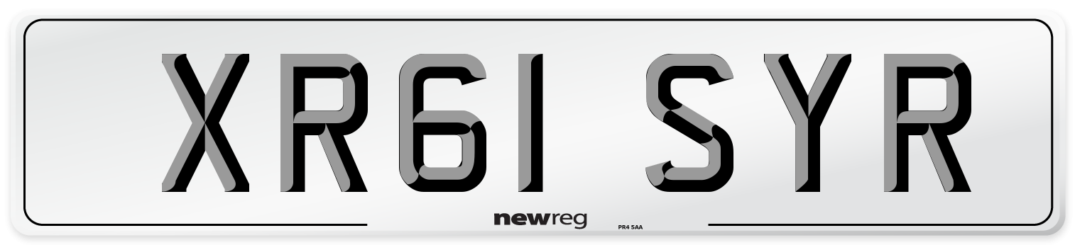 XR61 SYR Number Plate from New Reg